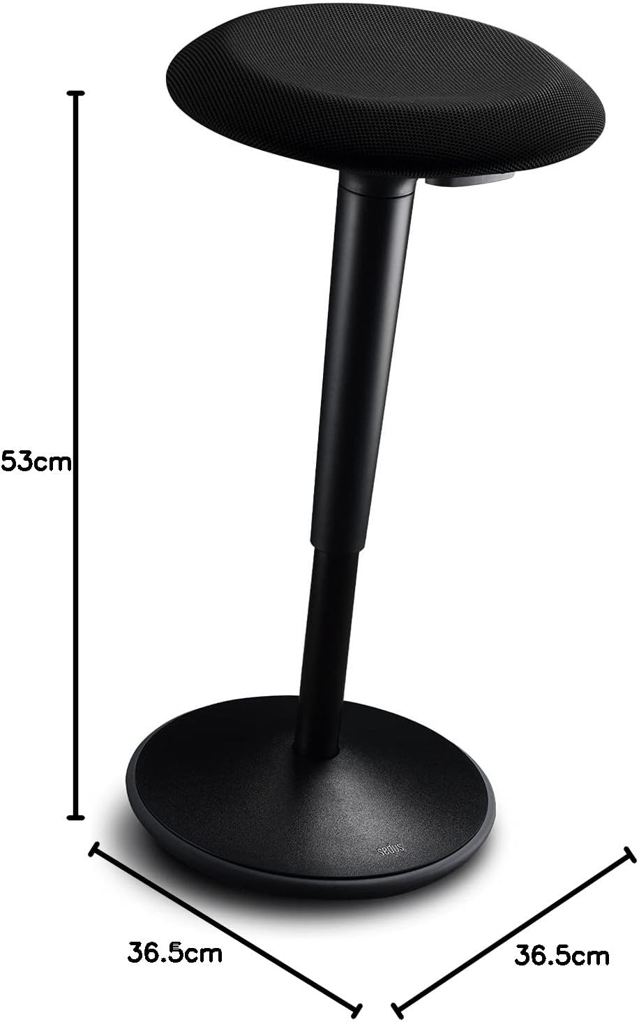Sedus se:fit, Ergonomischer Hocker, Stehhocker, Stehsitz, Stehhilfe, Schwarz, Kunststoff, Gummifuss,
