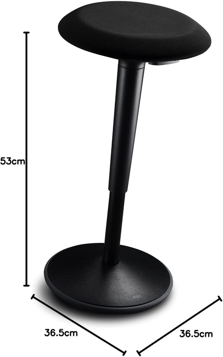 Sedus se:fit, Ergonomischer Hocker, Stehhocker, Stehsitz, Stehhilfe, Schwarz, Kunststoff, Gummifuss,