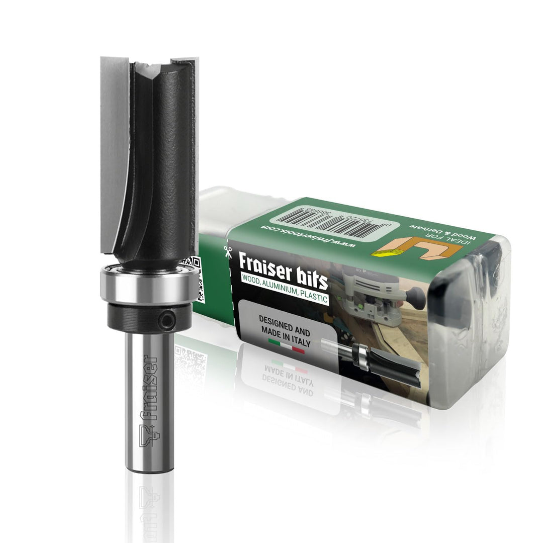 Fraiser Kopierfräser / Bündigfräser mit Kugellager unten – 8 mm Schaft, 16 mm Durchmesser, Präzision