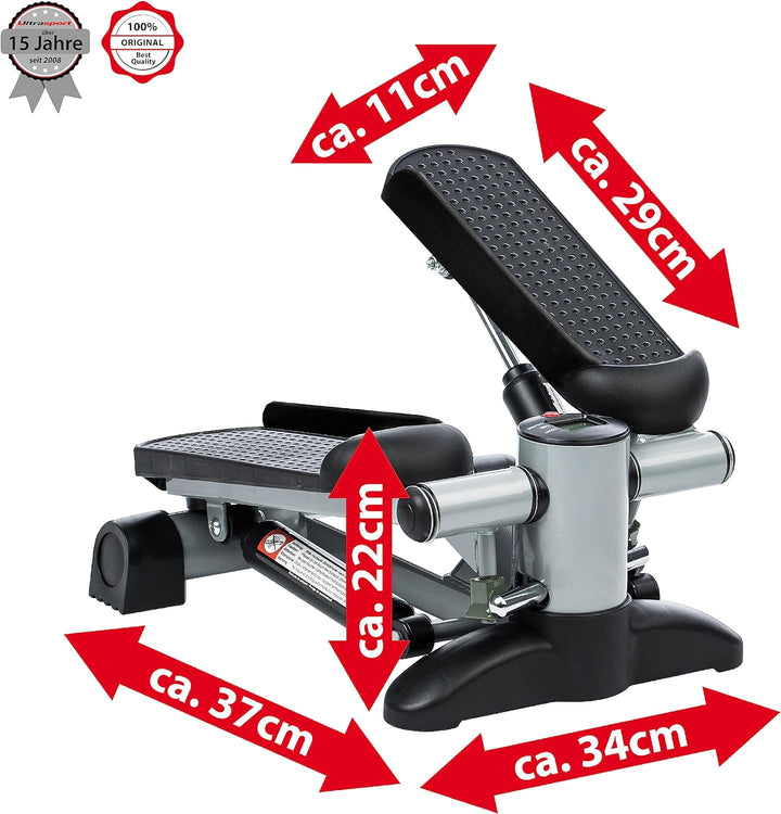 Ultrasport Swing Stepper, Up-Down Stepper, Stepper mit oder ohne Trainingsbänder, Ganzheitliches Sch