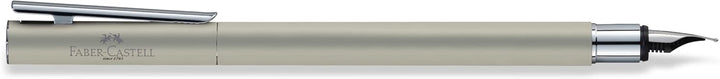 Faber-Castell 342101 - Füller Neo Slim Edelstahl, Federbreite F, silber matt Federbreite F silber ma