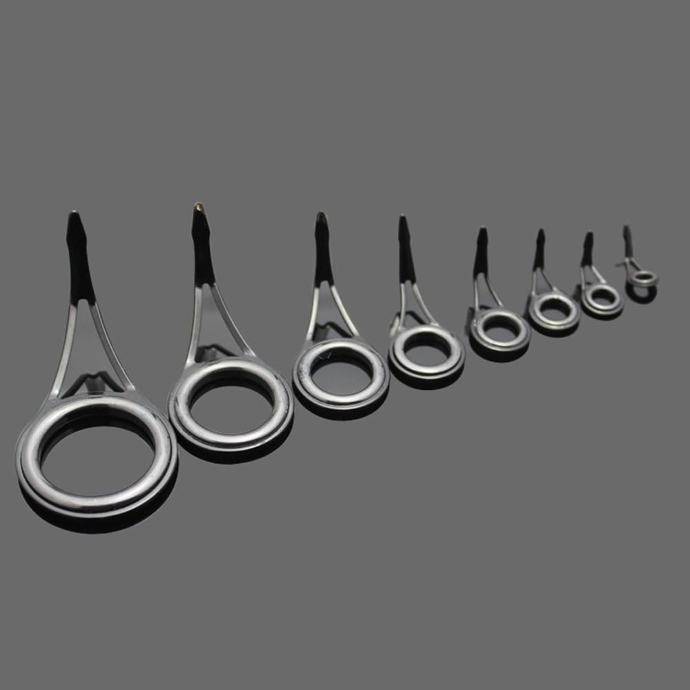 75pcs verschiedene Formate Ringe Angelrute Spinning Top Montage Reparatur Set