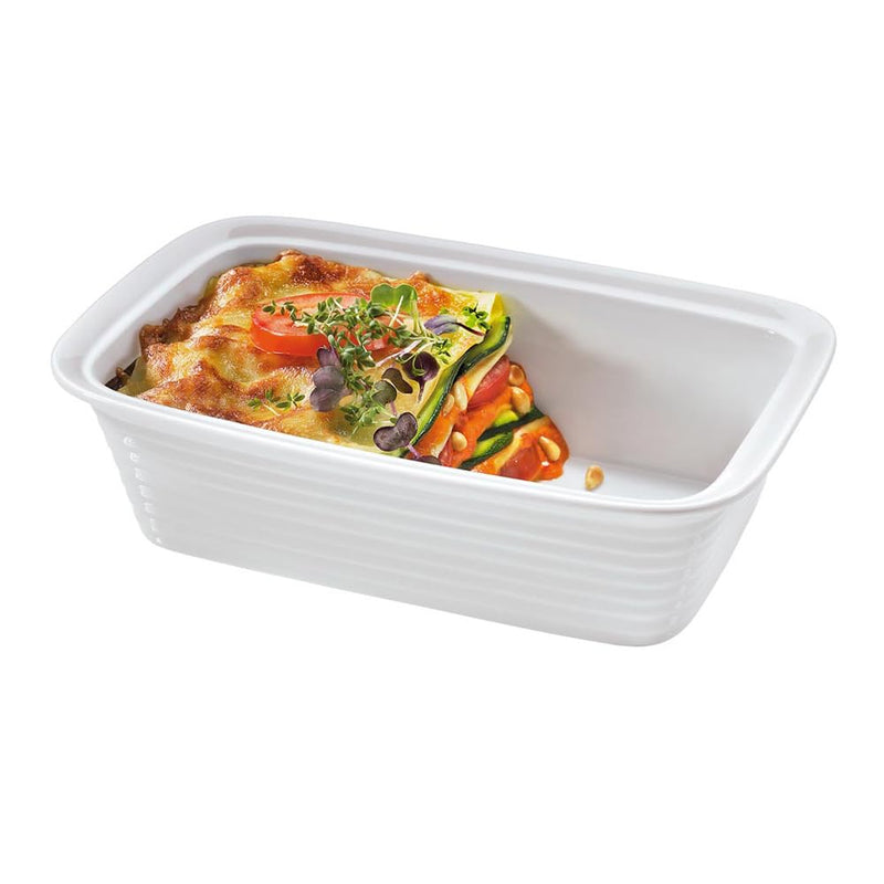 Küchenprofi 750218238 Lasagneform, extra hoch 38 cm aus Hartporzellan A 38 x 38 x 5 cm, A 38 x 38 x