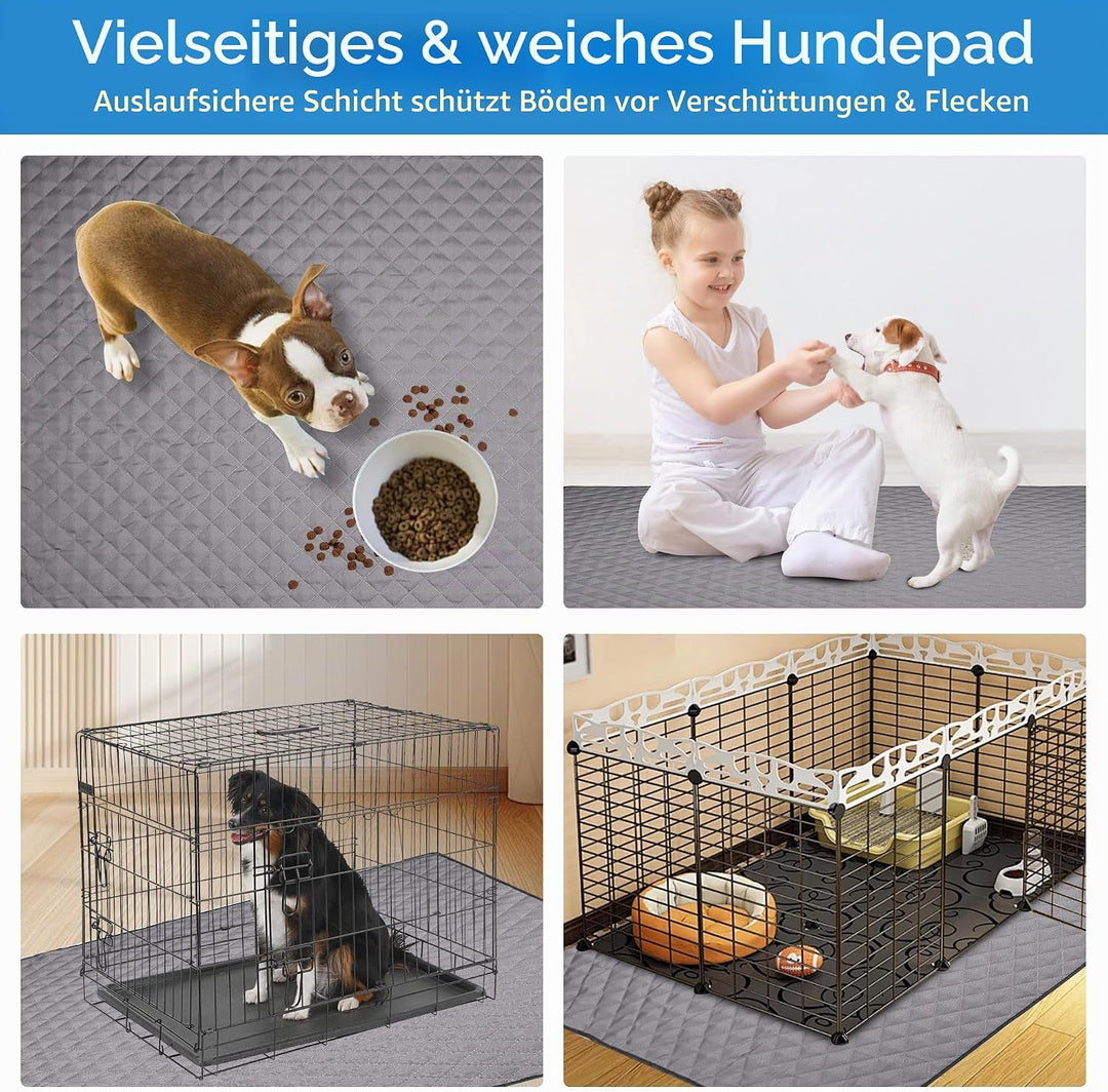 Wiederverwendbare Trainingsunterlage für Hunde, 143 x 143cm, Waschbare Welpenunterlage, Wasserdichte