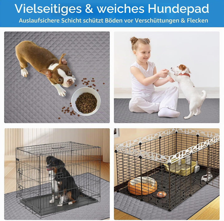 Wiederverwendbare Trainingsunterlage für Hunde, 143 x 143cm, Waschbare Welpenunterlage, Wasserdichte