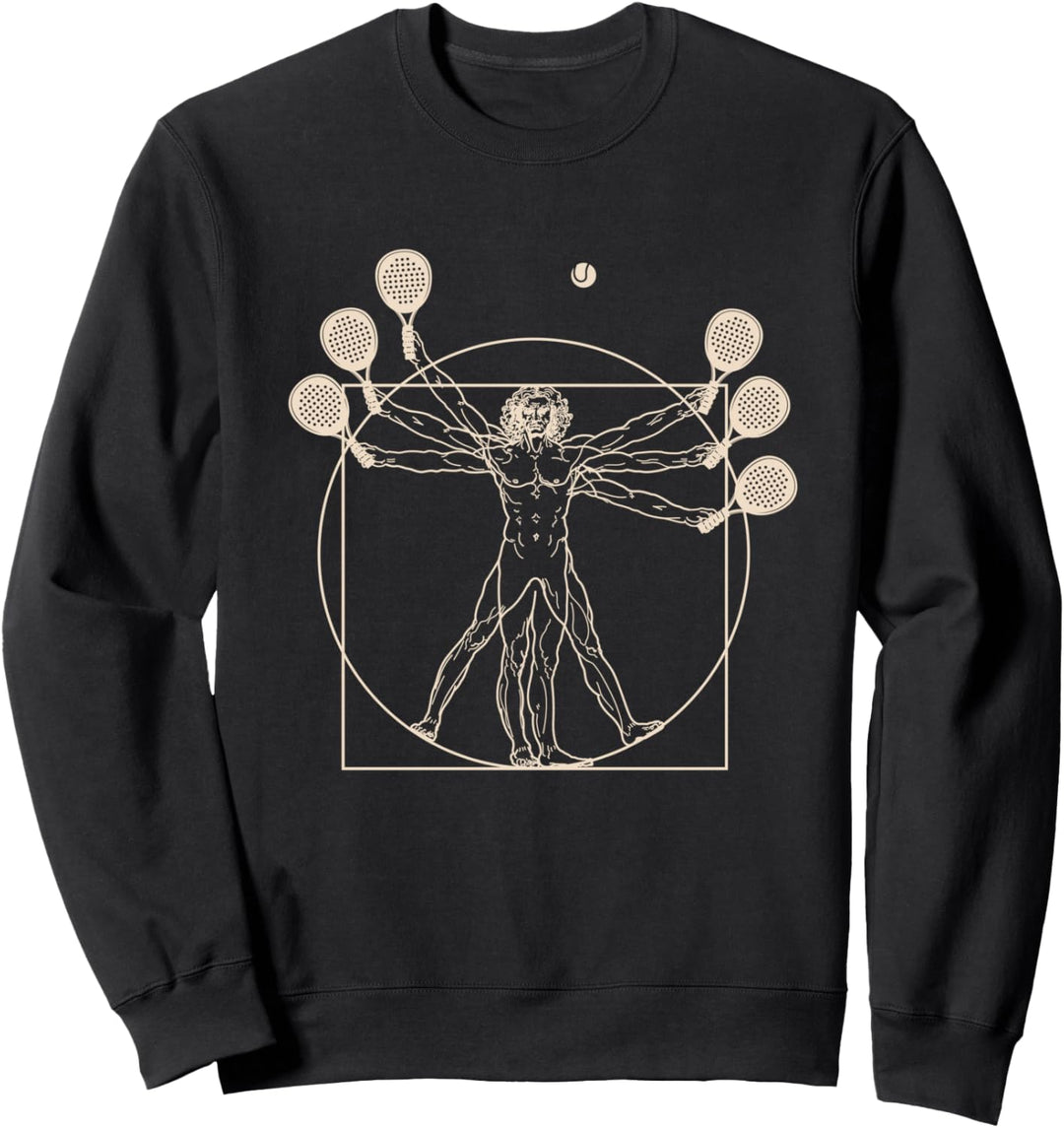 Vitruvian Man Padel Tennis Paddle Padeltennisspieler Sweatshirt