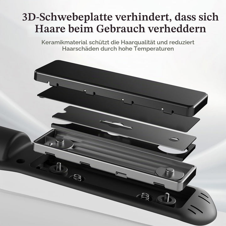 Mini Glätteisen Kabellos mit 5000mAh, 2 in 1 Glätteisen Locken und Glätten, 175°C-215°C 3 Einstellba