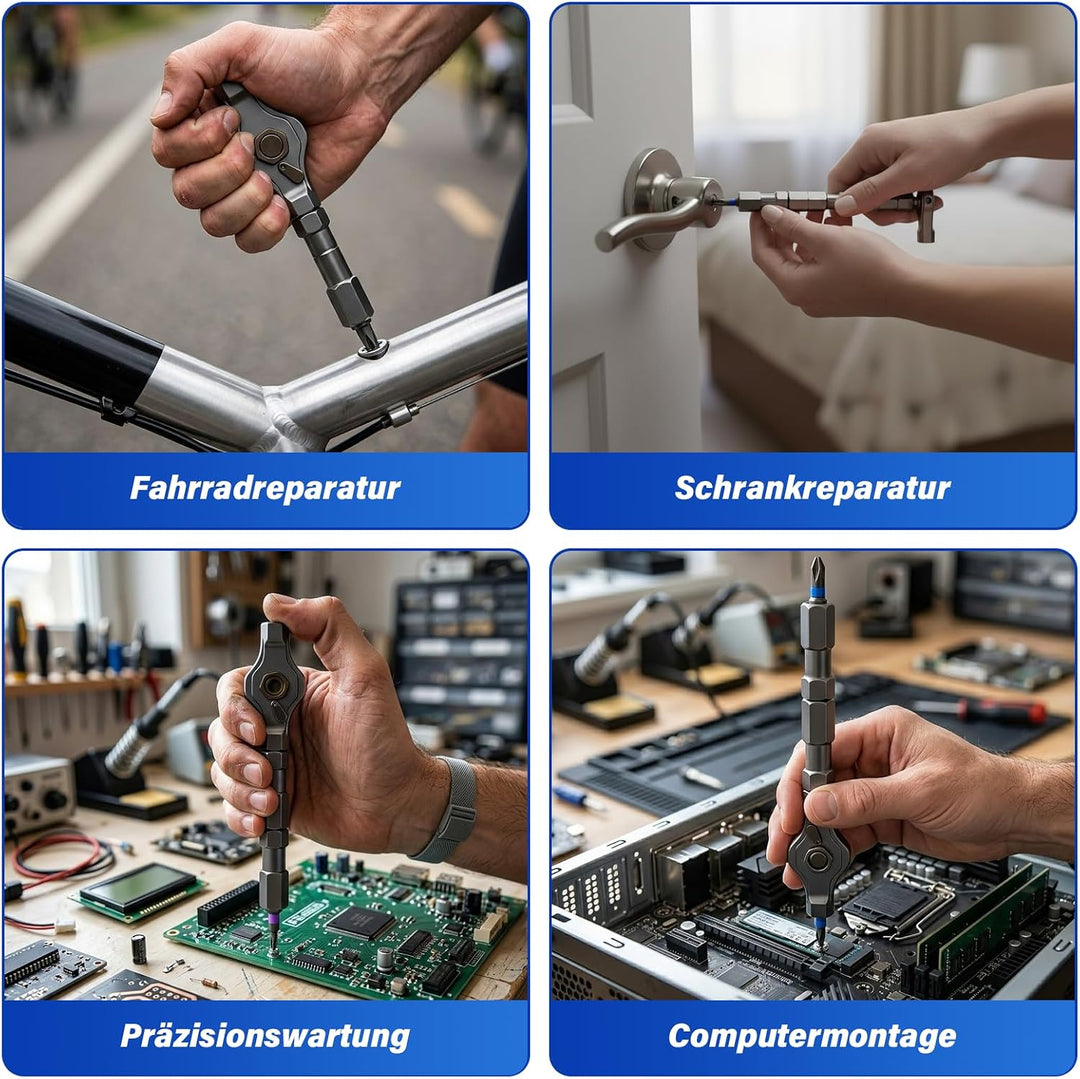 42-in-1 Magnetisches Schraubendreher-Set, Multi-Bit-Magnetschraubendreher-Set mit Abnehmbarem Ratsch