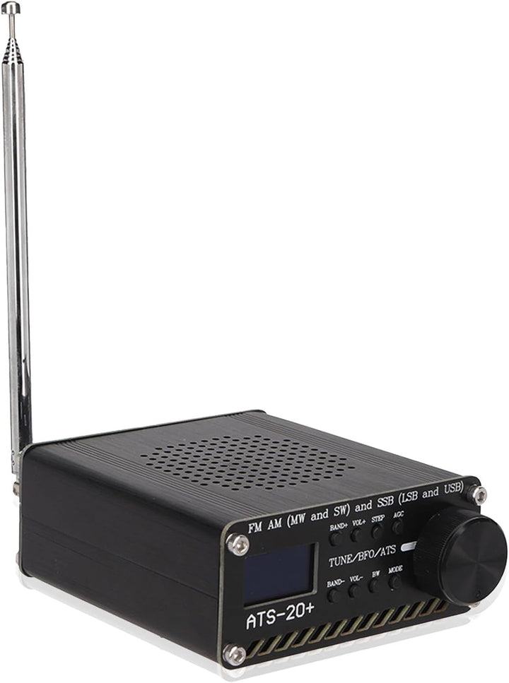 ATS 20+ Si4732 Funkempfänger, Multiband Funkempfänger mit Lautsprecher und Antenne für Camping Im Fr