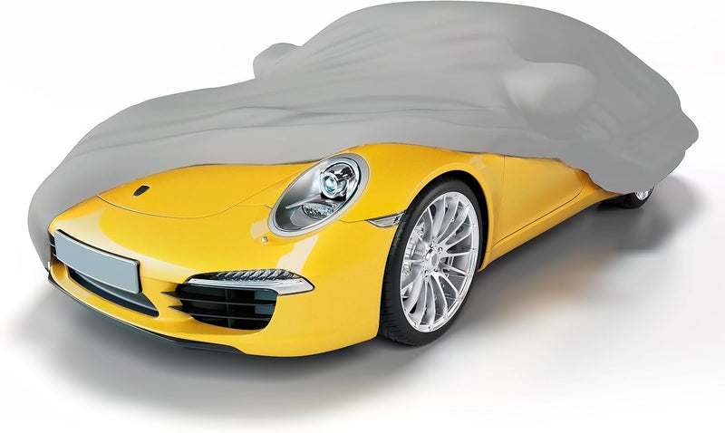 BUSHBOCK® Premium Autoabdeckung Indoor für Porsche o.ä. - Satin Schutzhülle Stoff - Abdeckplane Auto