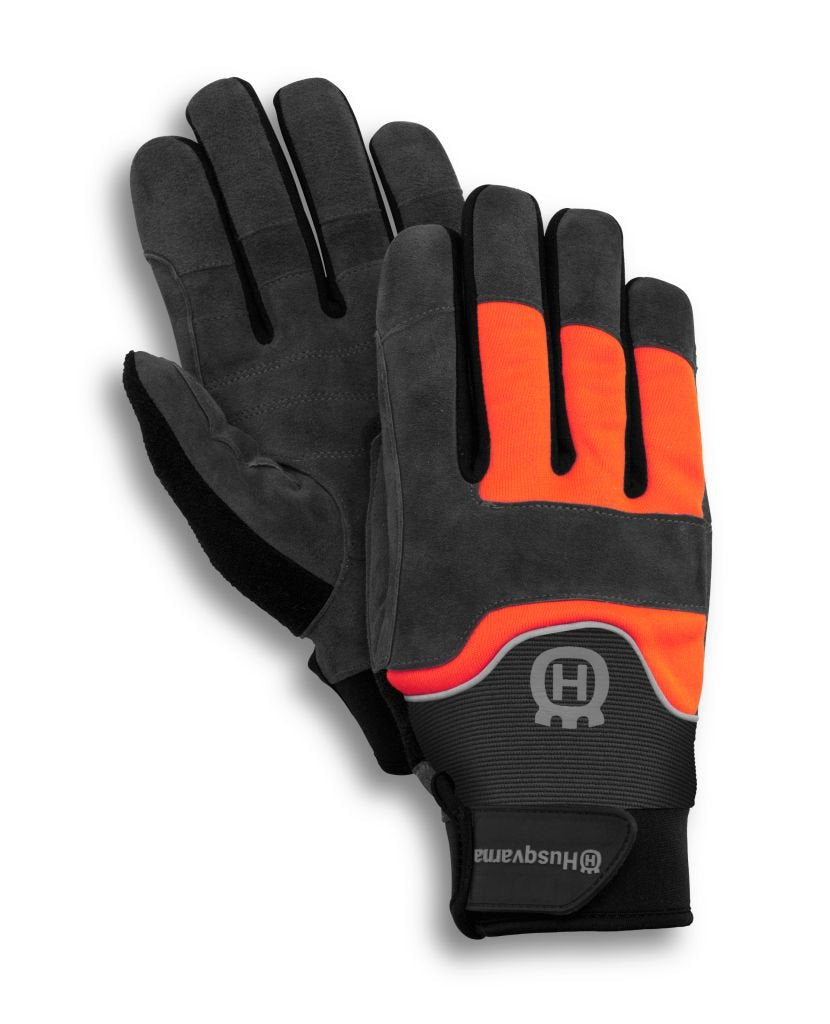 Husqvarna Technical Light Gartenhandschuhe Leder schwarz, Polyester, Orange