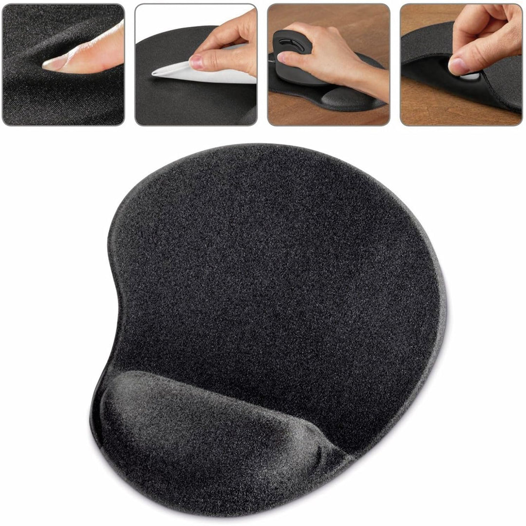 Hama Mauspad mit Handauflage, Ergonomisches Mousepad, Komfort Handgelenk-Auflage (Masse 200 x 230 x