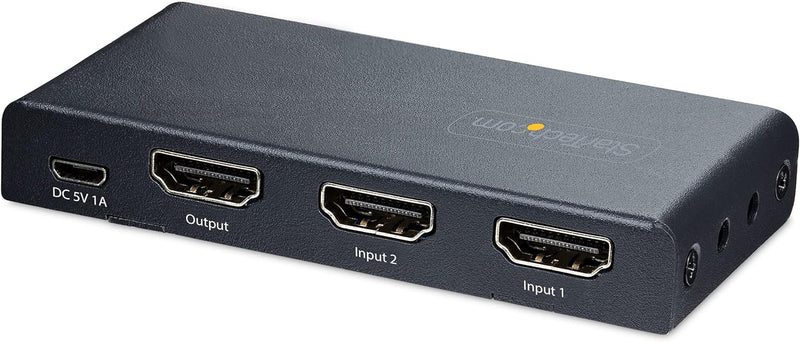 StarTech.com 2-Port 8K HDMI Switch, HDMI 2.1 Switch 4K 120Hz/8K 60Hz UHD, HDR10+, HDMI Switch 2 In 1