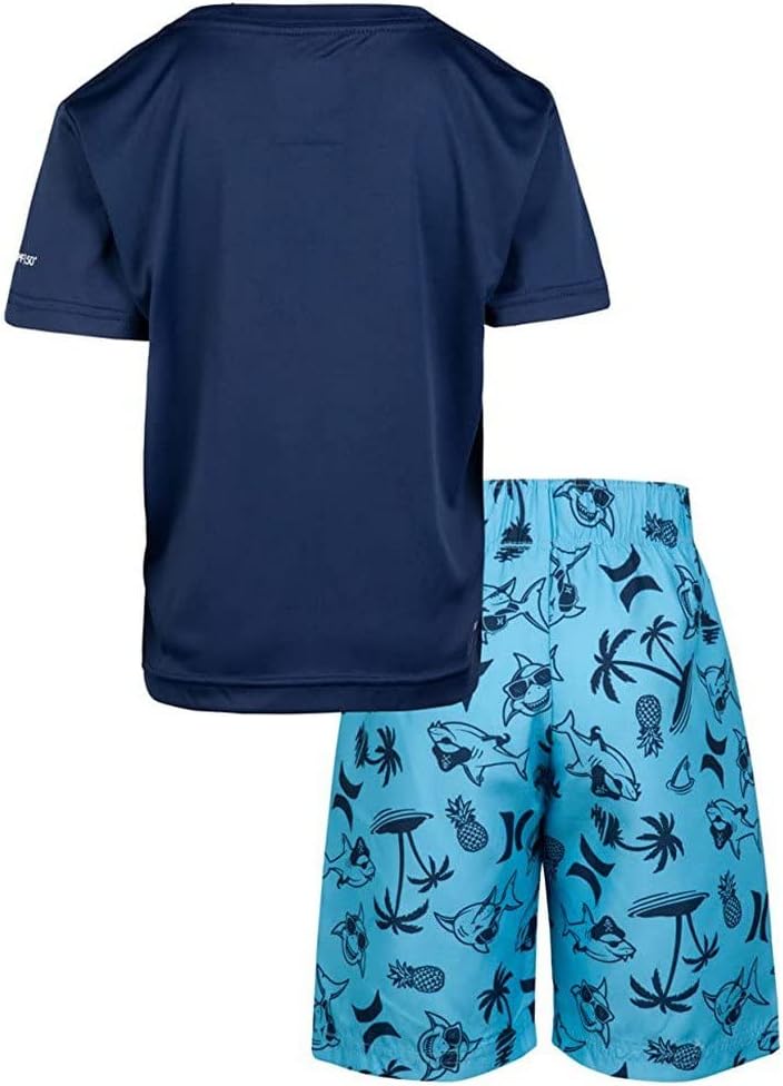 Hurley Jungen Hrlb Shark Paradise Set Board-Shorts 2 Jahre Blau (Blue Gaze), 2 Jahre Blau (Blue Gaze