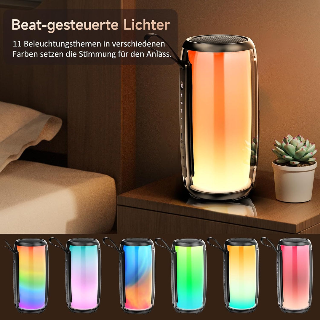 JYX Bluetooth Lautsprecher 5.3, 60W Tragbarer Party Lautsprecher, als Tischlampe und Campinglampe nu