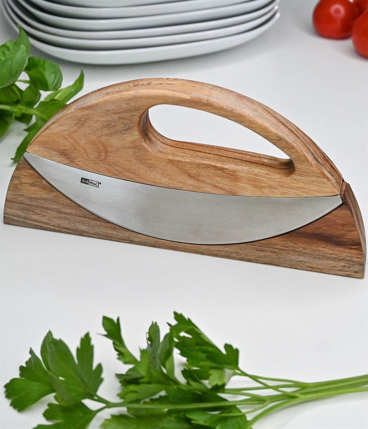 Doppel-Wiegemesser WAVE, 2-schneidiges Messer, Aka