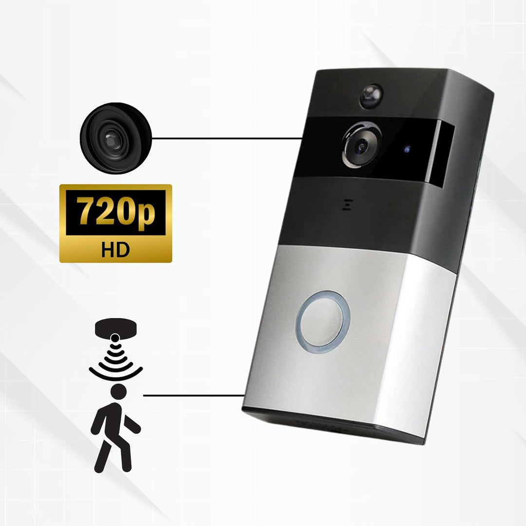 Millarco Home>it® Video-Türklingel mit WLAN und App - 720p HD Kamera, Nachtsicht, Zwei-Wege-Audio, B