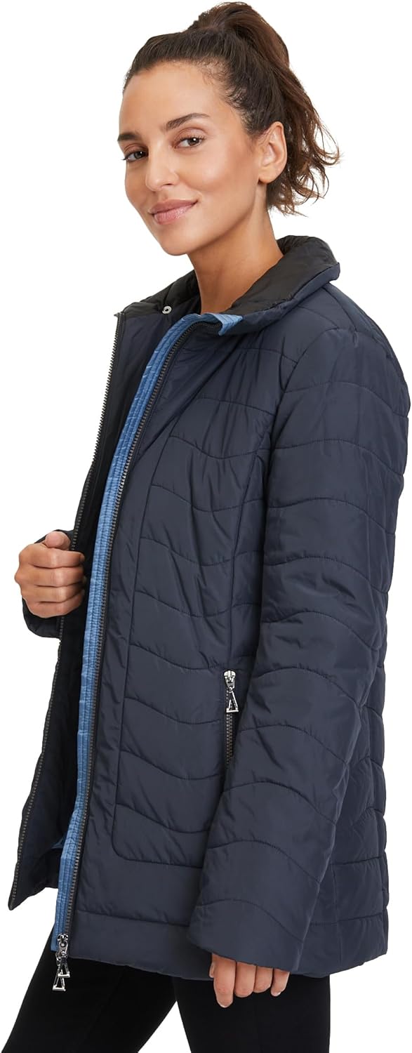 Gil Bret Damen Steppjacke mit Abnehmbarer Kapuze 36 8534 Dark Navy, 36 8534 Dark Navy