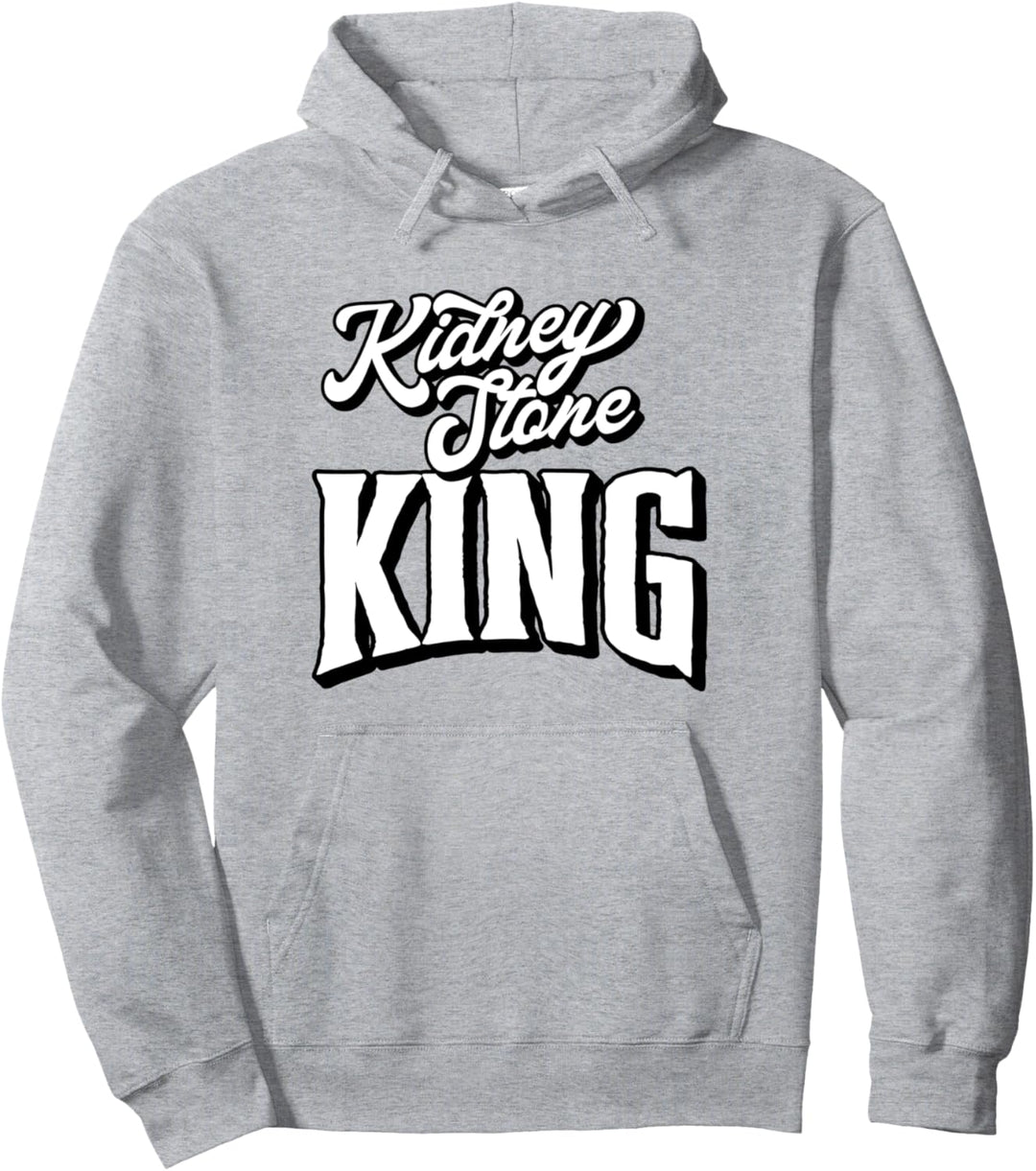 Kidney Stone King! Funny Kidney Stone Passing Retro Pullover Hoodie