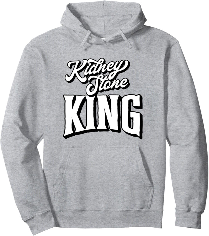 Kidney Stone King! Funny Kidney Stone Passing Retro Pullover Hoodie