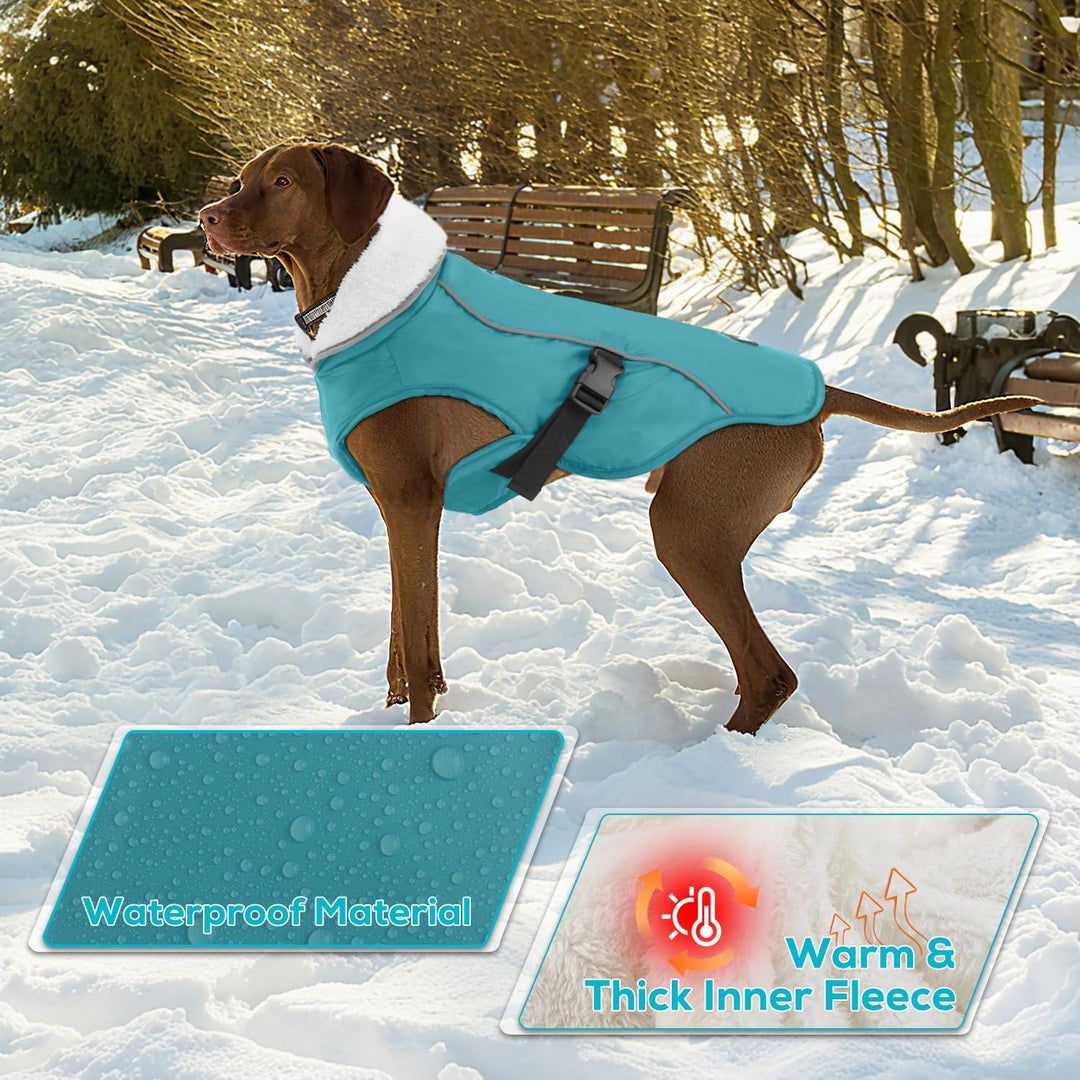 EMUST Hundewintermantel, dicke winddichte Winter-Hundejacke, Haustier-Hundewintermantel für kleine/m