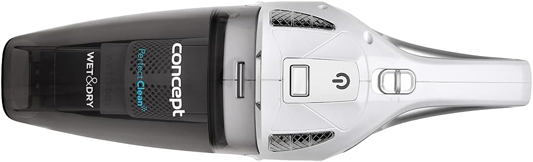 CONCEPT Hausgeräte, Concept Handstaubsauger VP4370 Perfect CLEAN 14,8 V Wet and Dry, Weiss, 0.45 lit