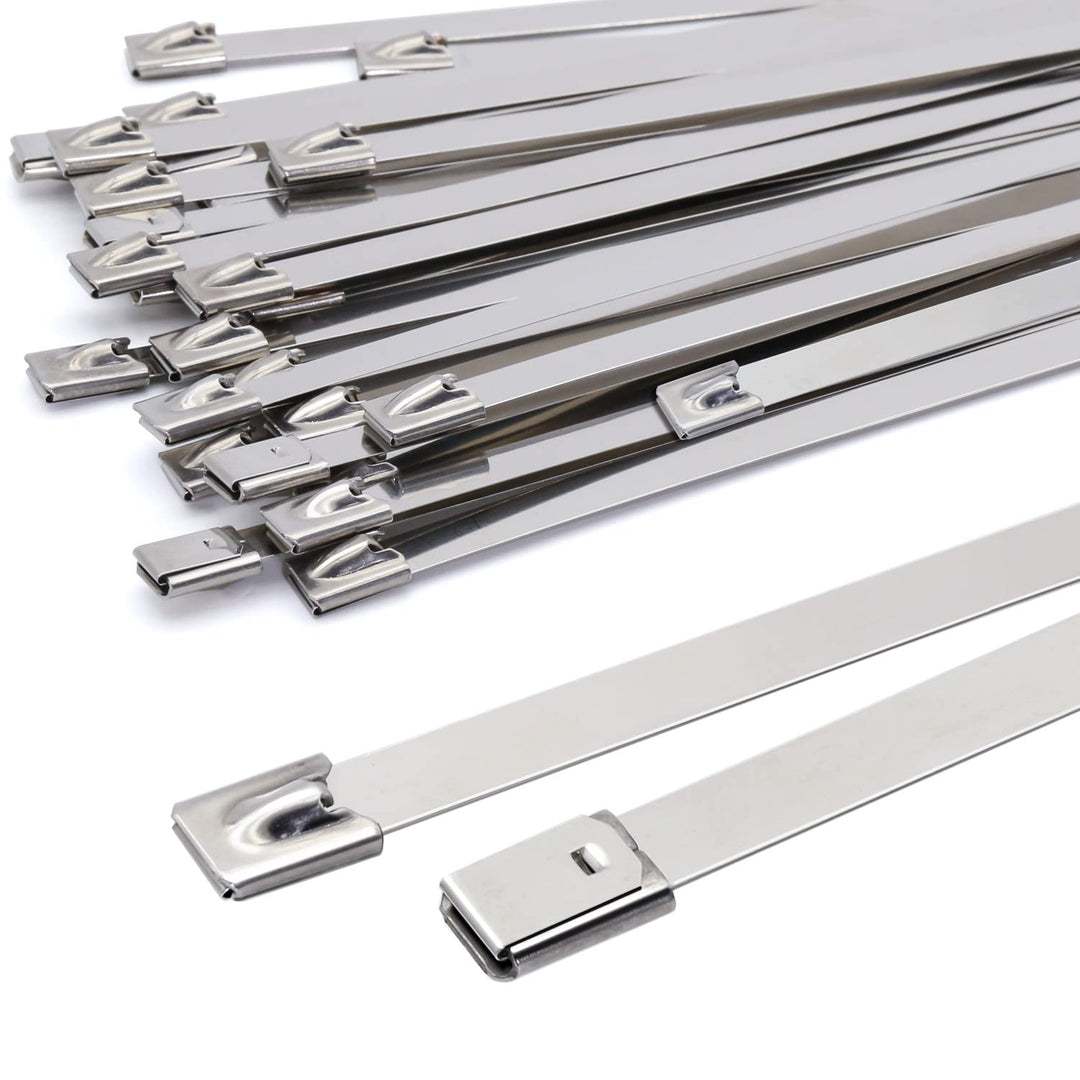 Edelstahl Kabelbinder Lang 500*7.9mm, Silber Kabelbinder Metall Rostfrei Selbstsichernde Edelstahlbi