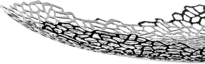 Alessi Opus Tafelaufsatz aus Edelstahl 18/10 glänzend poliert, 11 x 60.5 x 17 cm