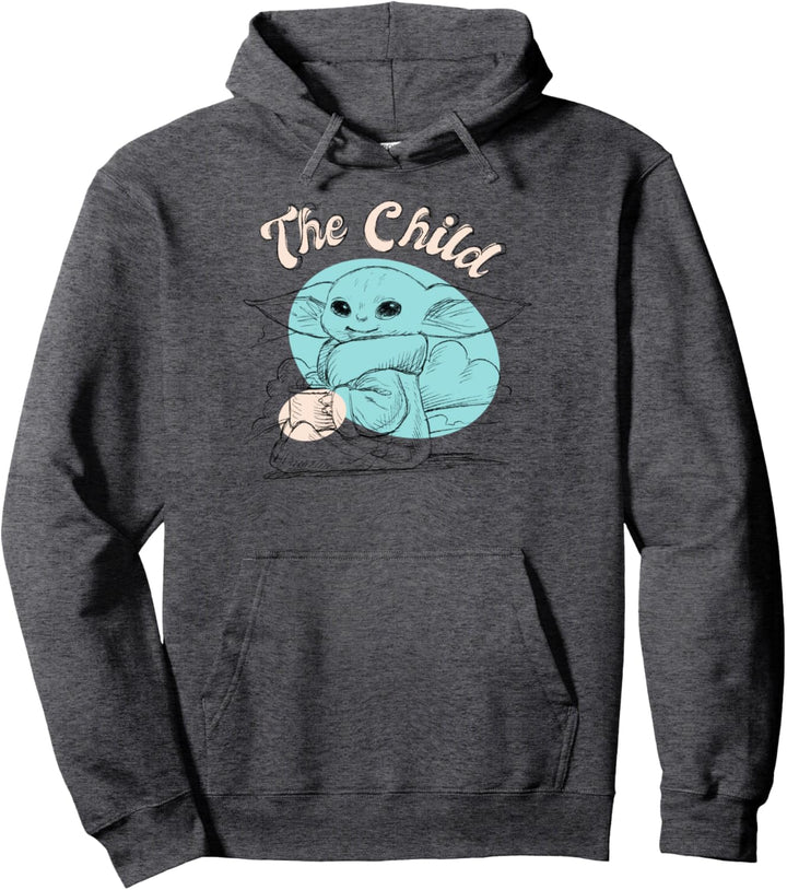 Star Wars Mandalorian The Child Pastel Pencil Pullover Hoodie