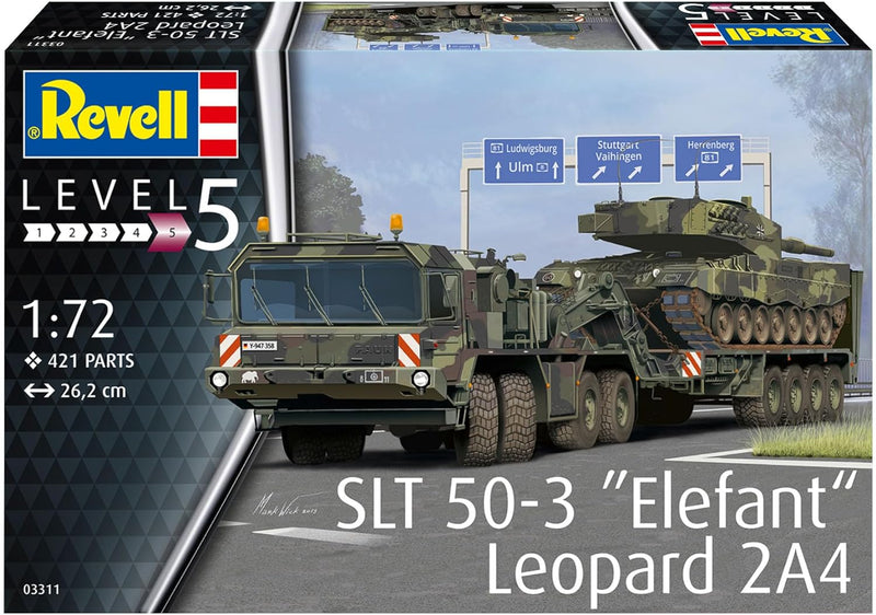 Revell REV-03311 SLT 50-3" Elefant und Leopard 2A4, 1:72 Toys, 12 Jahre to 99 Jahre, farbig