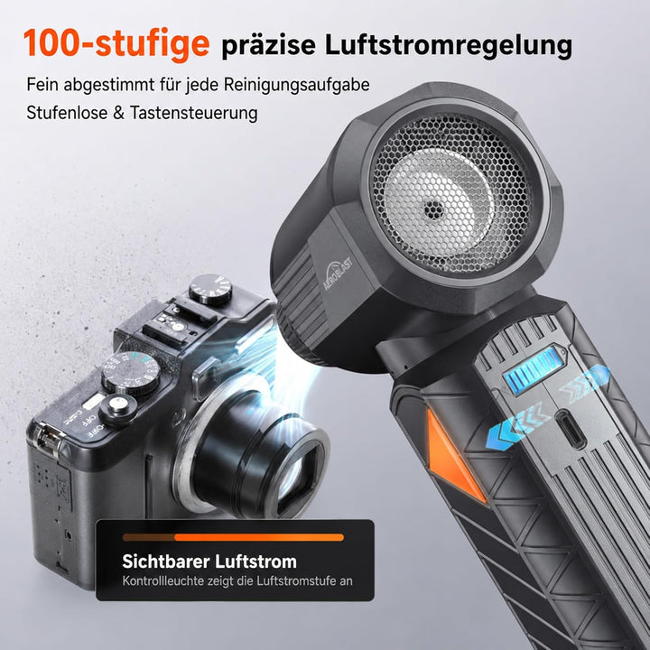 WHATOOK W02 Pro Elektrisches Staubgebläse, 100m/s Electric Air Duster, 100-stufig einstellbares PC R