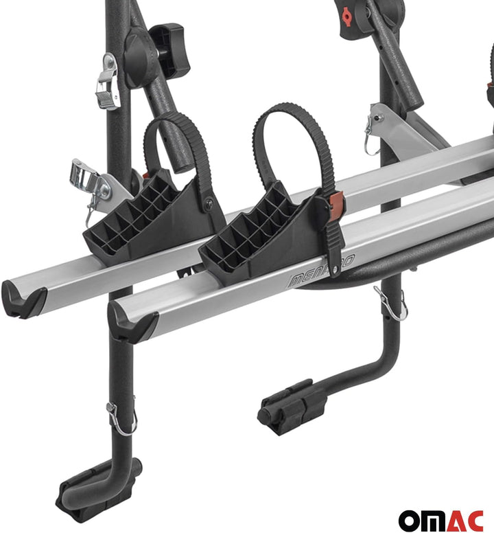 Menabo Fahrradträger 2 Fahrräder kompatibel mit VW Tiguan/Allspace 2007-2025 Alu Silber Schwarz Tigu