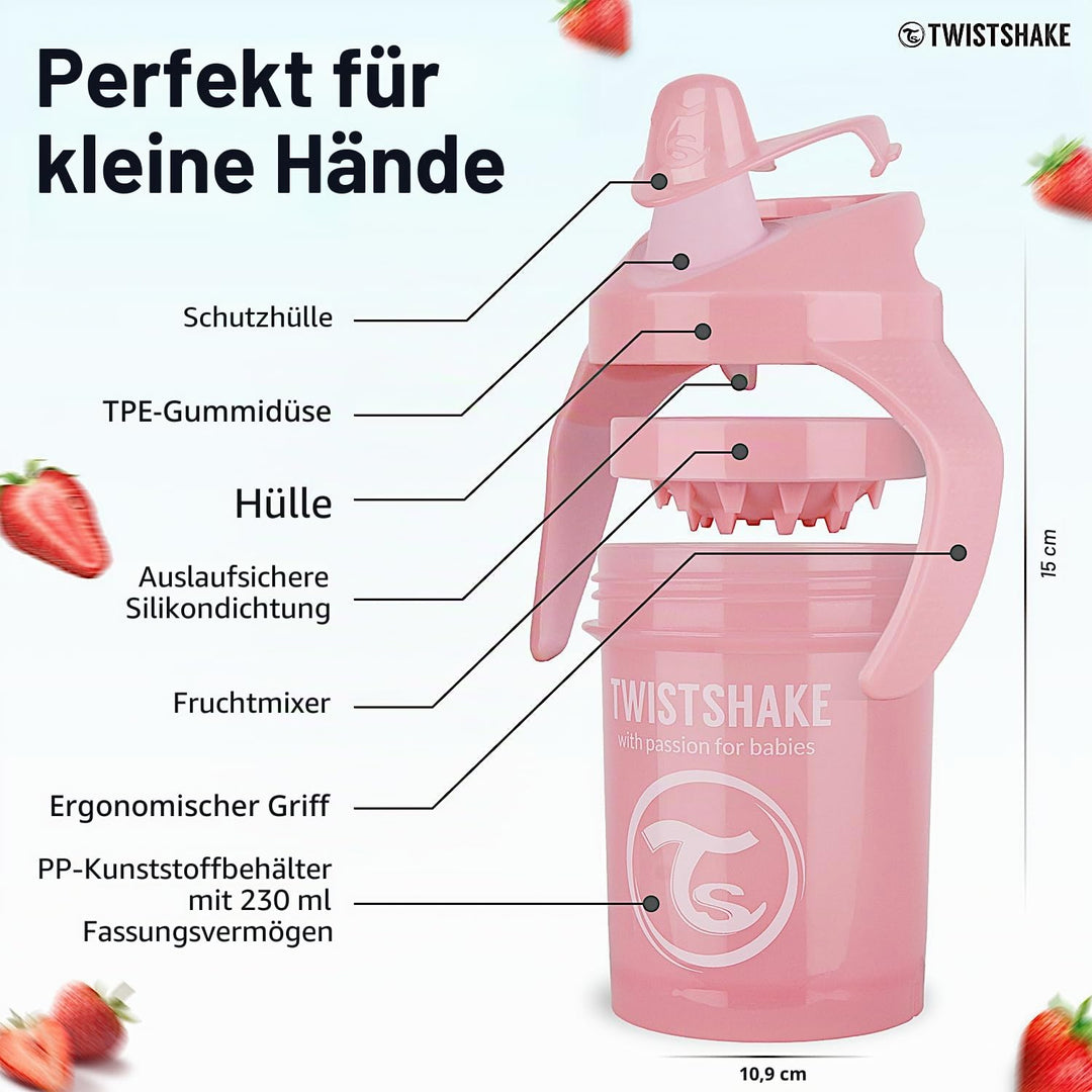 Twistshake Trinkbecher-Set - 3-teilig | 2x Becher 360-1x Minibecher | Auslaufsicherer Kinderbecher |