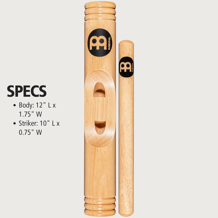 Meinl Percussion Wood Claves African - 1 Paar zylindrische Klanghölzer - Hohler Holzkorpus - Musikin