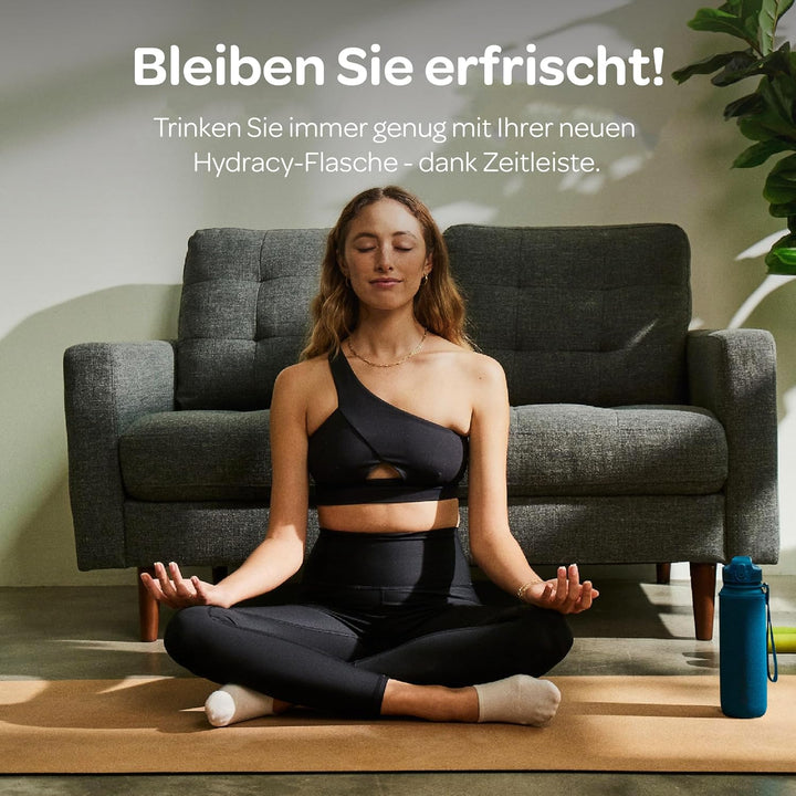 Hydracy Trinkflasche mit Fruchteinsatz - 500ml Wasserflasche - BPA-freie Trinkflasche mit Zeitmarkie