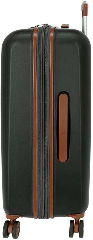 El Potro Ocuri Grosser Koffer Grau 49x70x28 cms Hartschalen ABS TSA-Schloss 81L 4Kgs 4 Doppelräder E