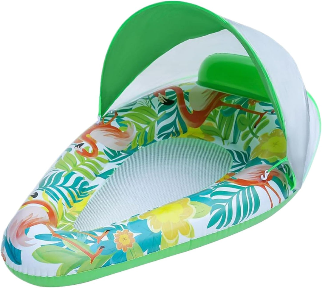 Poolschwimmer Mit Überdachung – Poolliege | Schlauchboot Mit Sonnenschutz | Schwimmende Überdachung