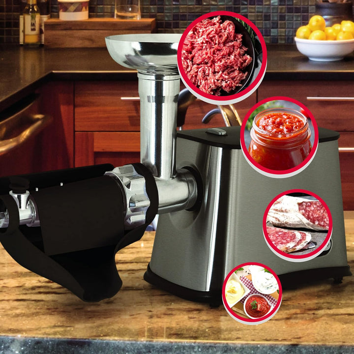 ARDES - Elektrischer professioneller Fleisch- und Tomatenwolf Elektrischer Fleischwolf aus Stahl Ele