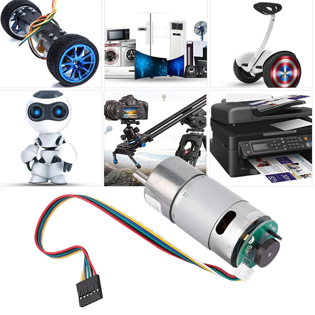 DC 12/24V Getriebemotor 10-1500U/min mit hoher Drehzahlreduzierung und Encoder, exzentrische Abtrieb
