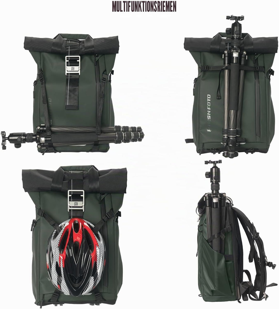 Besnfoto Kamerarucksack Wasserdicht, Fototasche Kameratasche für DSLR SLR spiegellose Kamera mit Lap