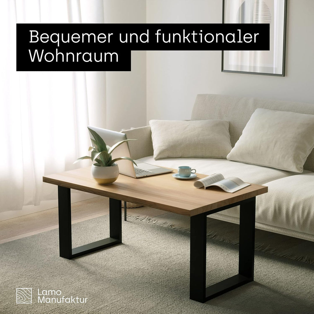 LAMO Manufaktur Tischbeine für Sitzbank, Couchtisch, Beistelltisch, Simple Massive, Vierkantprofil 8