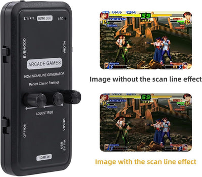 Mcbazel HDMI Scanlinien-Generator Tragbarer Audio-Video-Ausgang Scanline-Generator-Board für alle Re