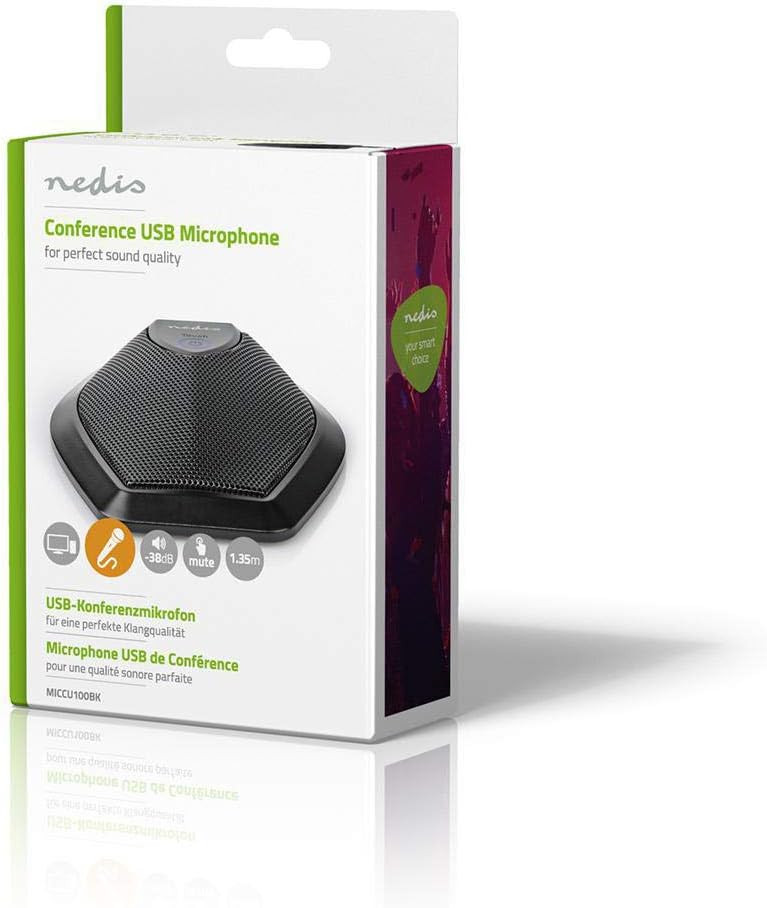 NEDIS Mikrofon | zum Gebrauch von: Desktop/Notebook | Kabelgebunden | 1x USB 1.40 m Schwarz