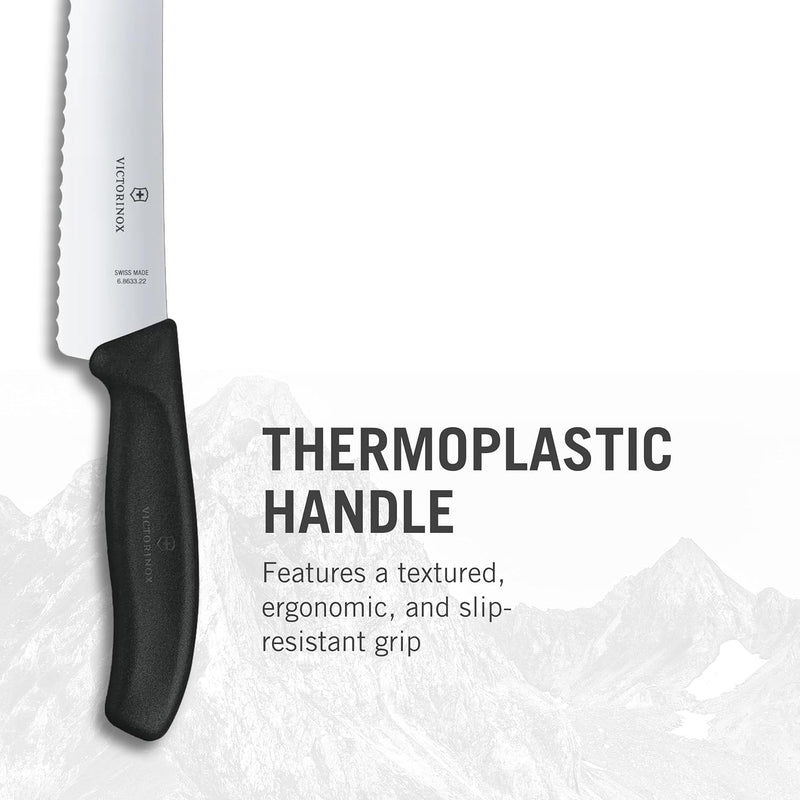 Victorinox, Swiss Classic, Profi Konditorsäge, Extra Scharfe Klinge, Wellenschliff, 22 cm, Robuster