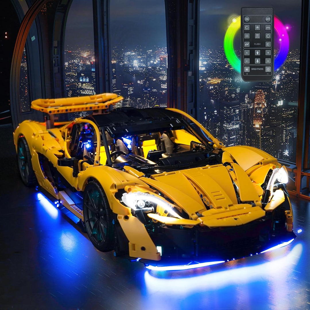 LocoLee Licht Kompatibel mit Lego 42172 McLaren P1 Fernbedienung Version, Nur Lichter Set - Kein Mod