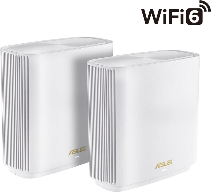 ASUS ZenWiFi XT9 AX7800 2er Set Weiss kombinierbarer Router (Tethering als 4G und 5G Router-Ersatz,