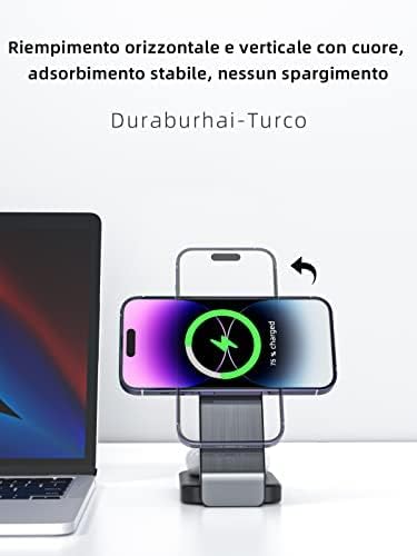 tigratigro Wireless Charger für Magsafe Ladegerät Faltbar,iPhone Ladestation Kompatibel mit Magsafe