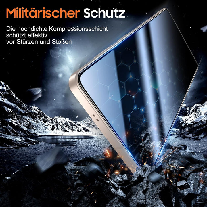 UniqueMe für Samsung Galaxy S26 für Panzerglas Sichtschutz - Privacy Schutzfolie, Automatische Insta