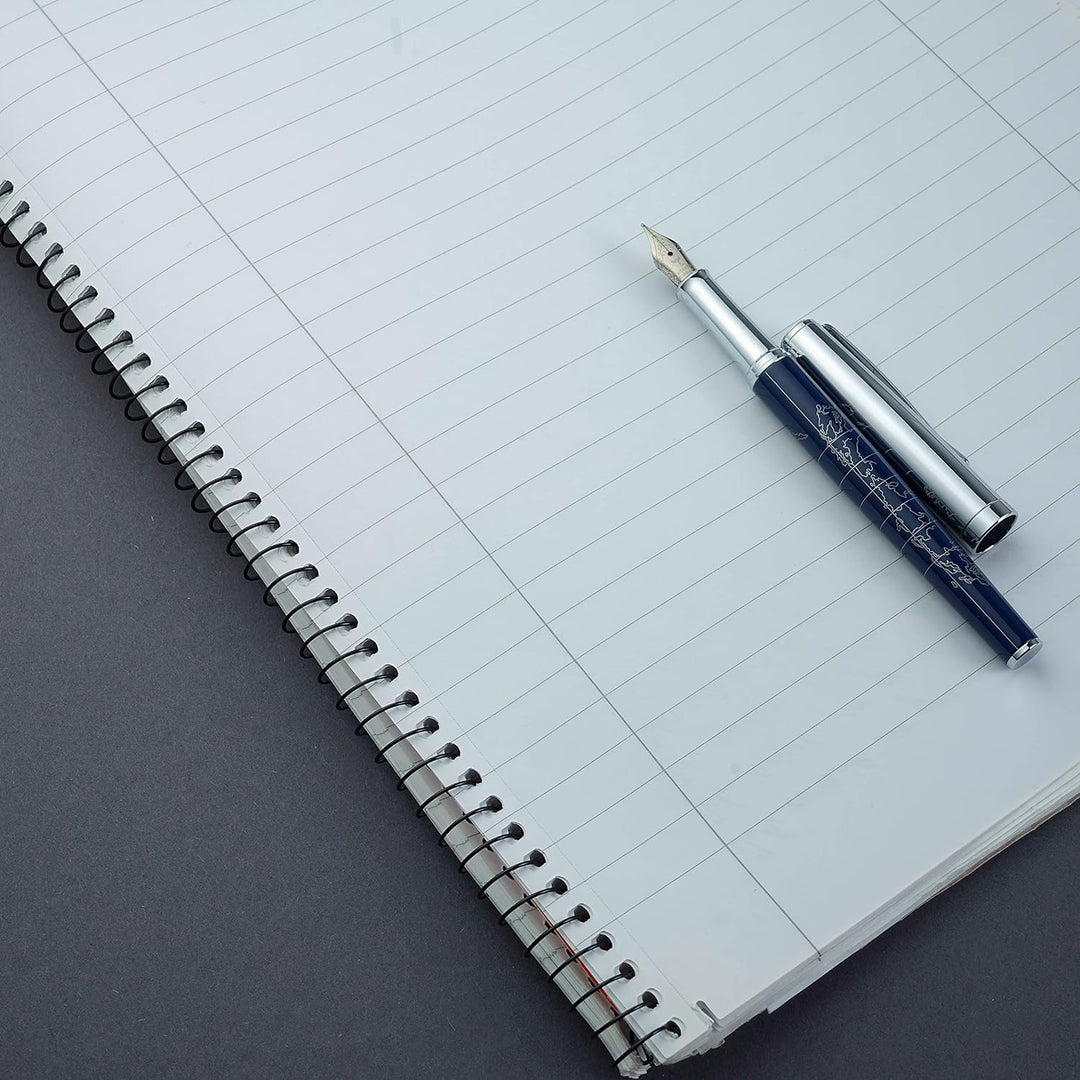 Hörner TERRA- Hochwertiger Füllfederhalter Blau I Premium Geschenkbox I Tinte in Schwarz I Luxus Des