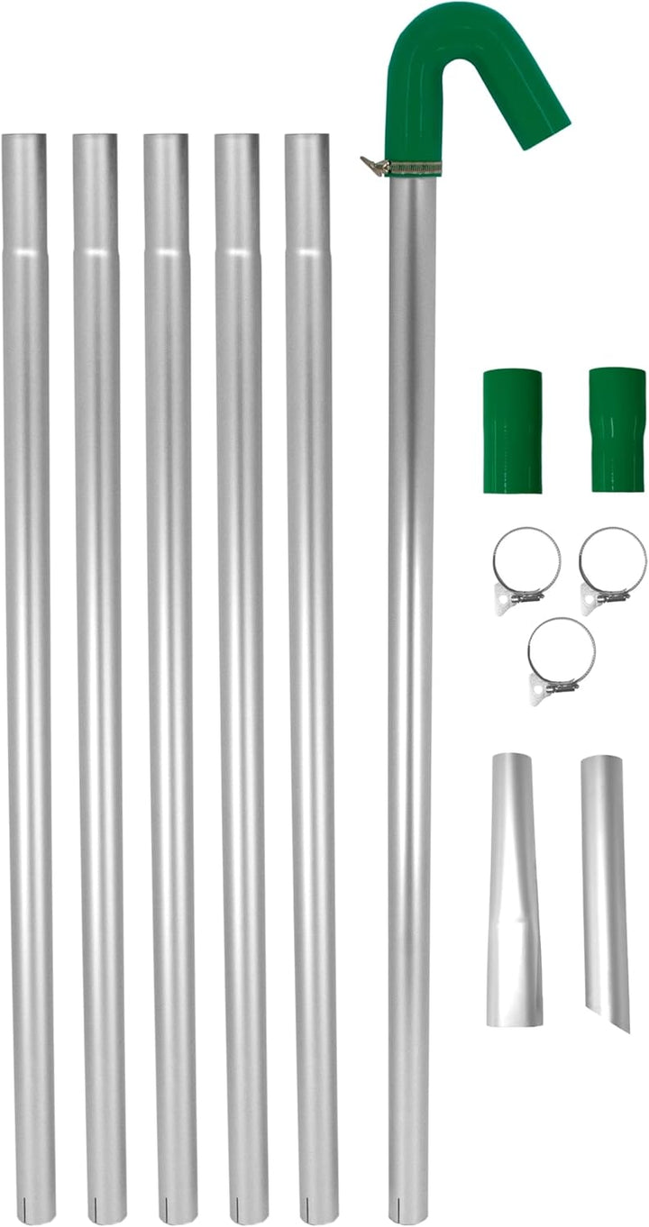 Dachrinnenreinigungssystem 50L Nass- & Trockensauger & 7,2m Dachrinnensauger-Stangenset Lange Reichw